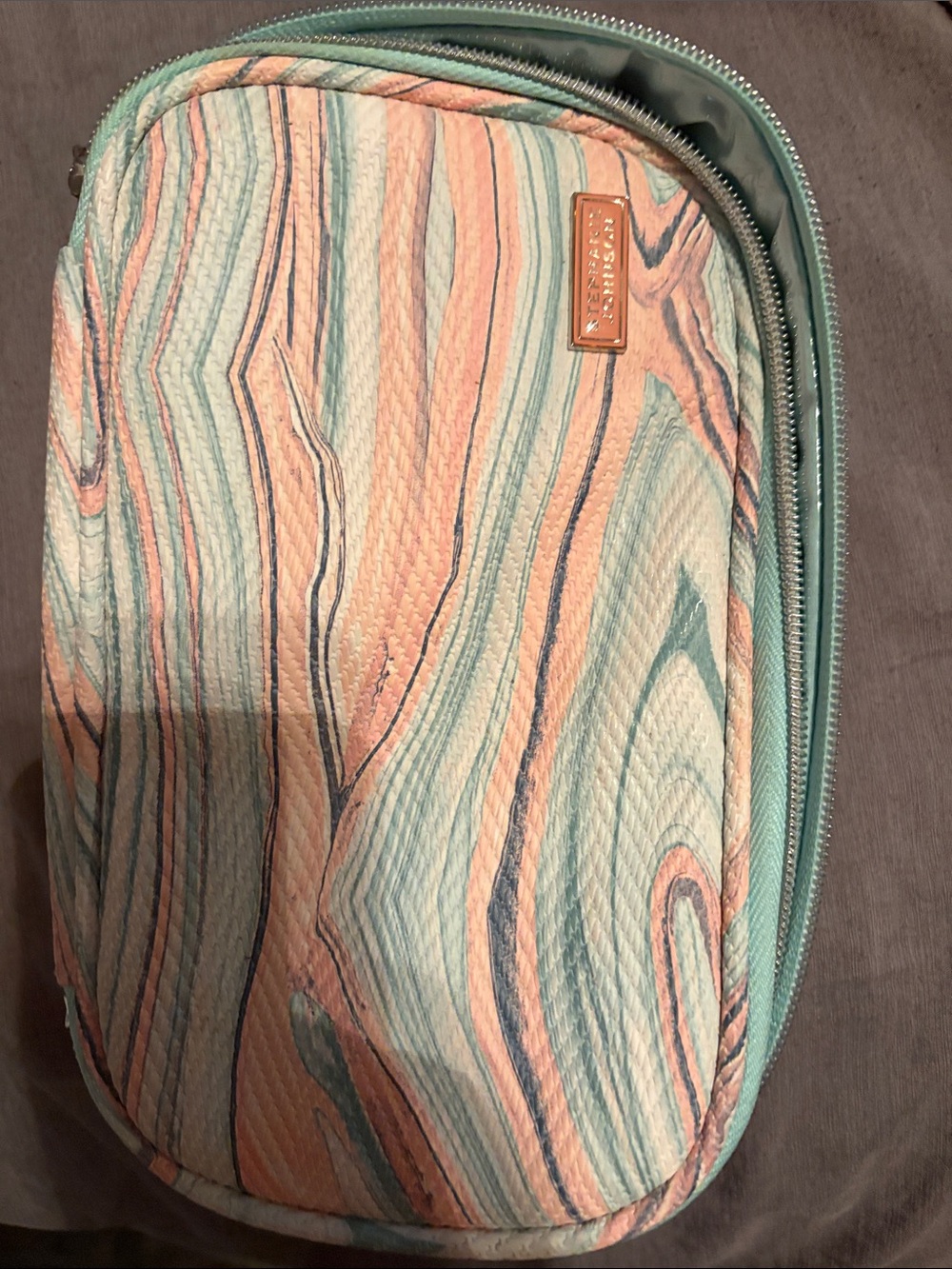 Stephanie Johnson Mint & Coral Travel Pouch